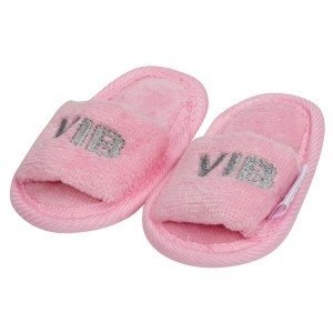 VIB Baby Slippers Roze (zilver logo)