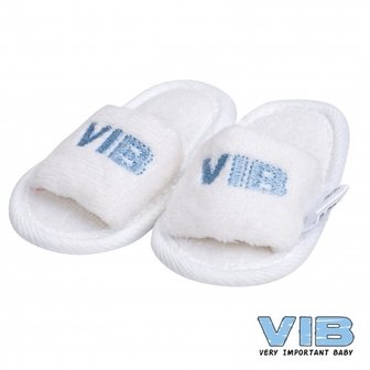 VIB slipper wit blauw