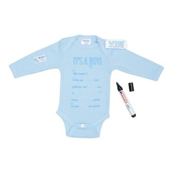 It&#039;s a Baby Romper: It&#039;s A Boy! (in te vullen met een textielmarker)