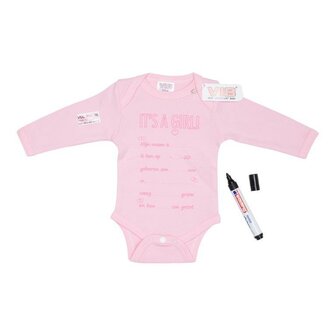 It&#039;s a Baby Romper: It&#039;s A Girl! (in te vullen met een textielmarker)