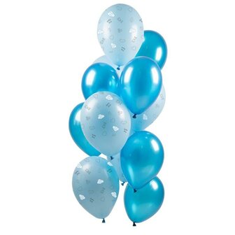 Latex Balloons Baby Boy Blue 33cm/13inch (12pcs)