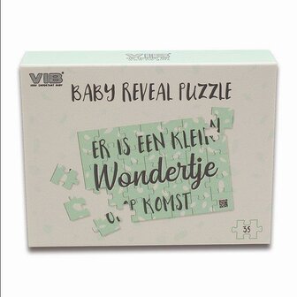 Baby Reveal Puzzle &#039;Er is een klein WONDERTJE op komst&#039;