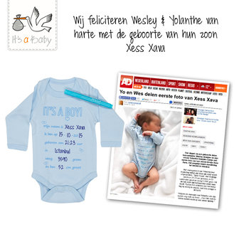 It&#039;s a Baby Romper: It&#039;s A Girl! (in te vullen met een textielmarker)