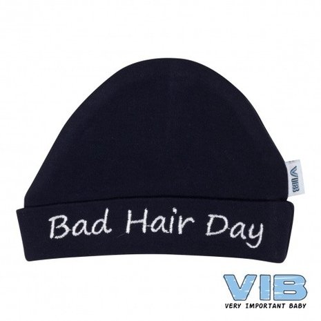 VIB Bad Hairday mutsje donkerblauw